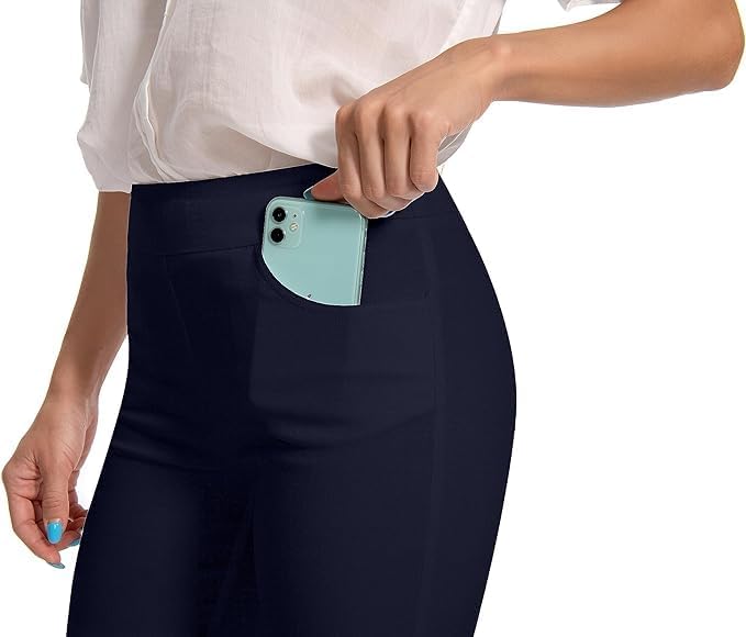 Jenna Rose Women's Pull-On Dress Shorts w/D-Ring – Work & Office Casual