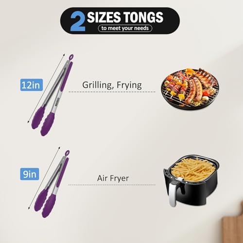 Cooking Tongs with Silicone Tips