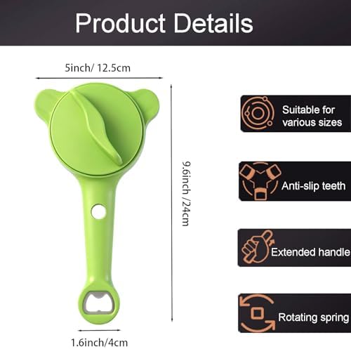 4-in-1 Multi-Functional Retractable Jar & Bottle Opener, Adjustable Stainless