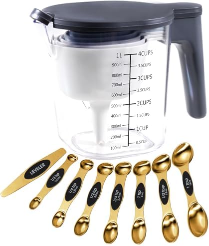 18-Pc Magnetic Measuring Cups and Spoons Set,