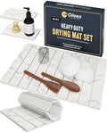 Oleex 3-Pack Stone Dish Drying Mat Set Includes 1 Large 24”x16” & 2 Small 4”x9”