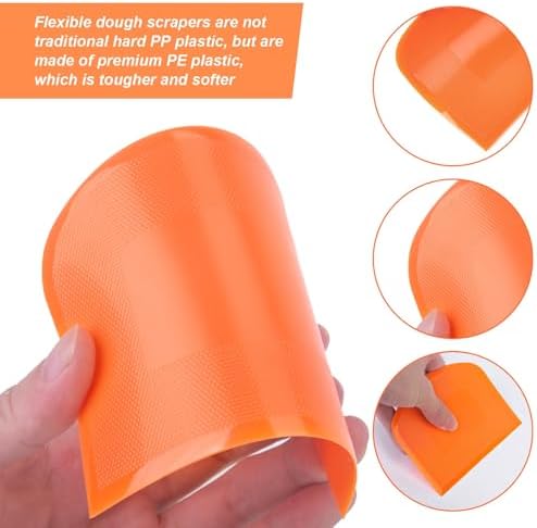 Flexible Dough Scraper & Cutter Set, 5-Piece Bench & Bowl Scrapers