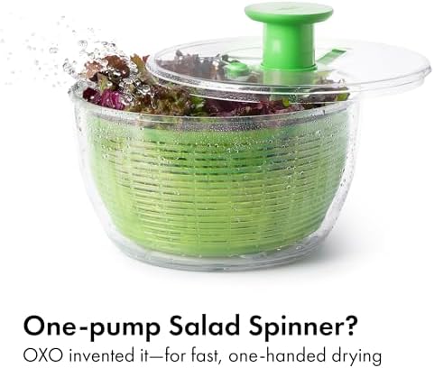 OXO Good Grips 6.22 Qt Salad Spinner, Vegetable Washer & Strainer
