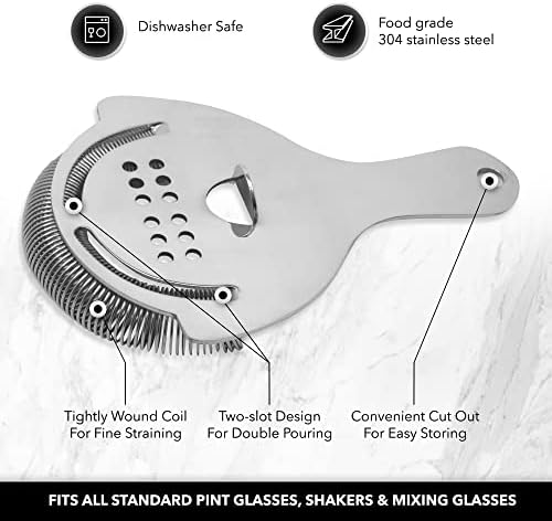 The Art of Craft Hawthorne Strainer: Stainless Steel Cocktail Strainer