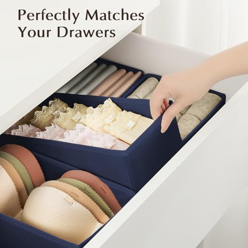 DIMJ Drawer Organizers Clothes, Fabric Closet Organizers and Storage, Shallow