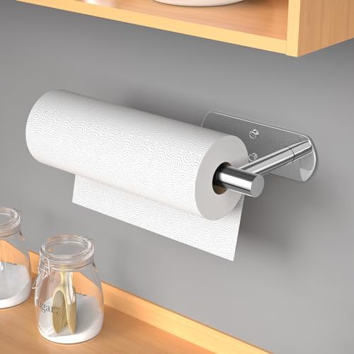 VAEHOLD Self Adhesive Paper Towel Holder Under Cabinet Mount, Wall Mounted