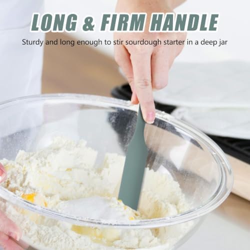 Silicone Jar Spatula, Non-Stick Heat Resistant Kitchen Thin Spatula, Sourdough