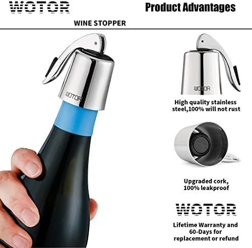 WOTOR Stainless Steel Wine Bottle Stoppers