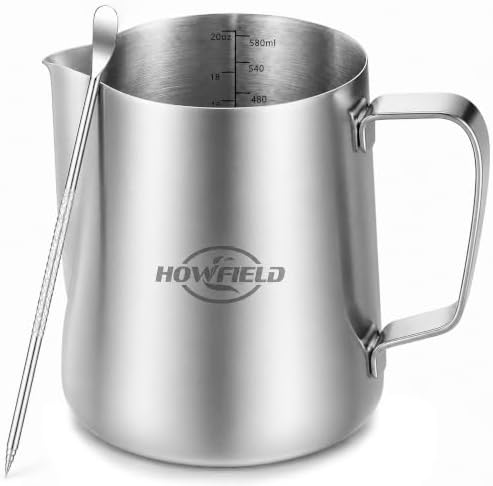 20oz Milk Frothing Pitcher, 304 Stainless Steel Latte Jug