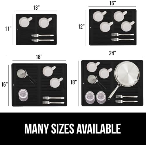 GORILLA GRIP Patented BPA-Free Silicone Dish Drying Mat