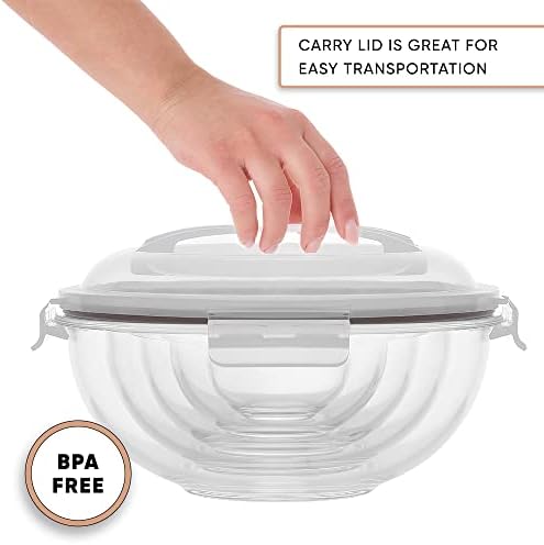 JoyJolt Kitchen Mixing Bowls. 5pc Glass Bowls