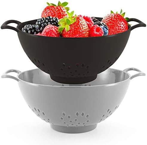 Meadow Lane 6-Inch Small Colanders, 3-Cup Food Strainers