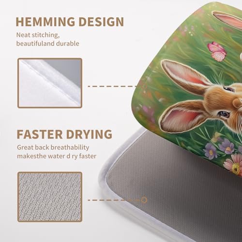 Easter Bunny Eggs Dish Drying Mat