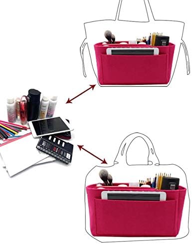 LEXSION Felt Purse Organizer Insert, Tote Bag Shaper Dividers