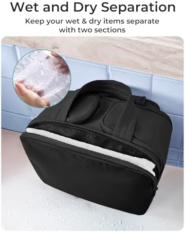 BAGSMART Travel Toiletry Bag, Crush Toiletry Bag