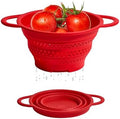 GIR Collapsible Colander, Silicone Strainer & Steamer, BPA-Free – Red