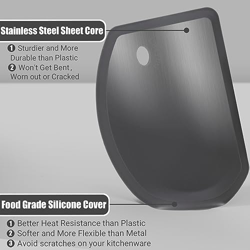 Silicone Dough Scraper with Metal Core Flexible Bowl Scraper Bread Baking