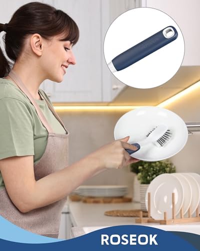 ROSEOK Dish Brush, Dish Scrubber, Nylon Bristles