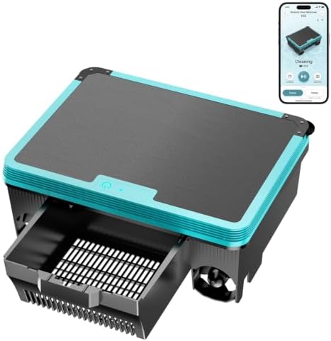 Pool Skimmer Robot, Over-Ground Robotic Pool Cleaner, Solar Powered Pool Vacuum