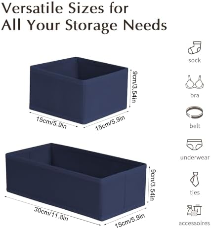DIMJ Drawer Organizers Clothes, Fabric Closet Organizers and Storage, Shallow