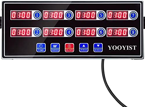Commercial 8 Channel Digital Kitchen Timer Loud Alarm Cook Timer