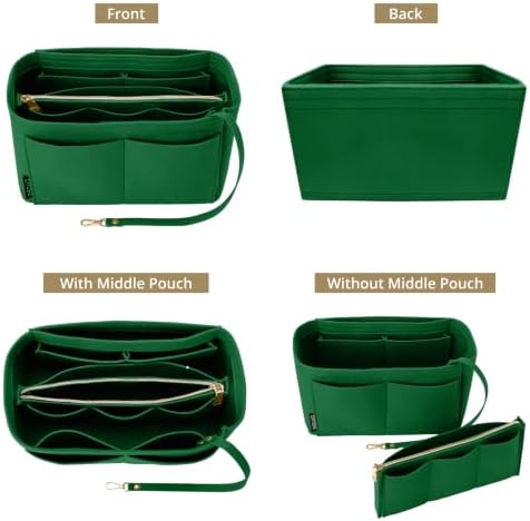 OPPOSHE Purse Organizer Insert for Handbags, Softened Felt Bag Insert Organizer