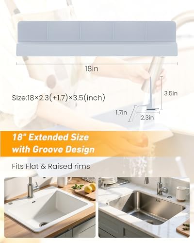 Silicone Sink Splash Guard 18" 23" 30"