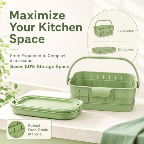 Foldable Hanging Kitchen Sink Drain Basket, 2026 Upgraded Foldable Kitchen Sink