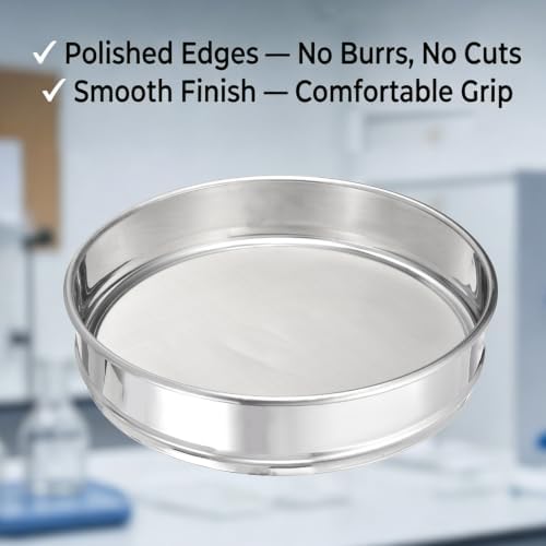 PATIKIL 1400 Mesh Lab Sieve, 11.8" Diameter Sifting Screen 304 Stainless Steel