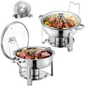 VEVOR Chafing Dish Buffet Set, 5 Qt 2 Pack, Stainless Steel Chafer