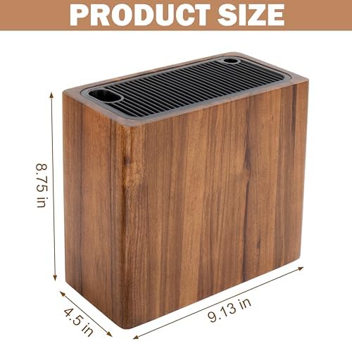 RedCall Acacia Wood Knife Storage Block