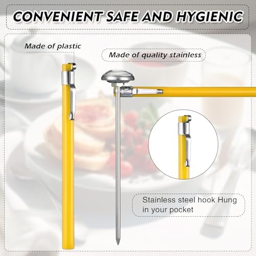 Xuhal 6 Pcs Stainless Steel Kitchen Dial Thermometer 5"