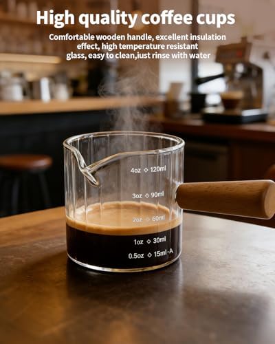 Espresso Measuring Cup 4 Oz, Espresso Glass Cups
