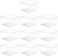 Vtopmart 10 Pack Extra Large Clear Storage Bins, 11x11 Cube Organizer