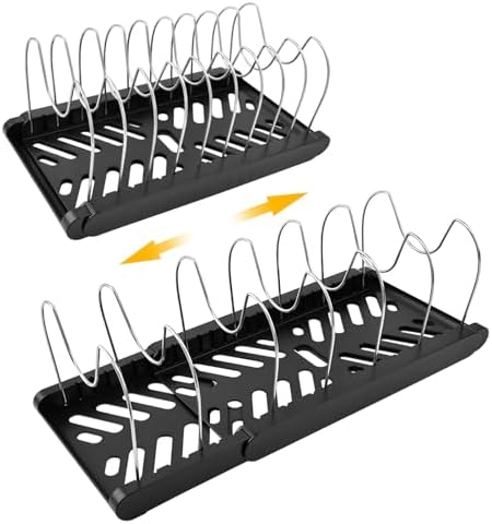 Expandable Pot and Pan Organizer Rack