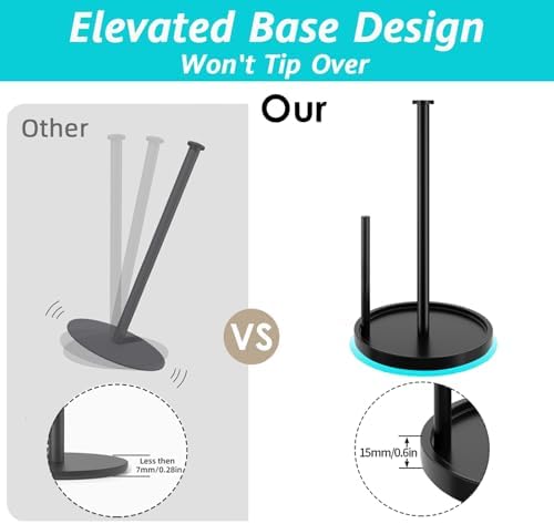 Paper Towel Holder Countertop, Standing Paper Roll Holder