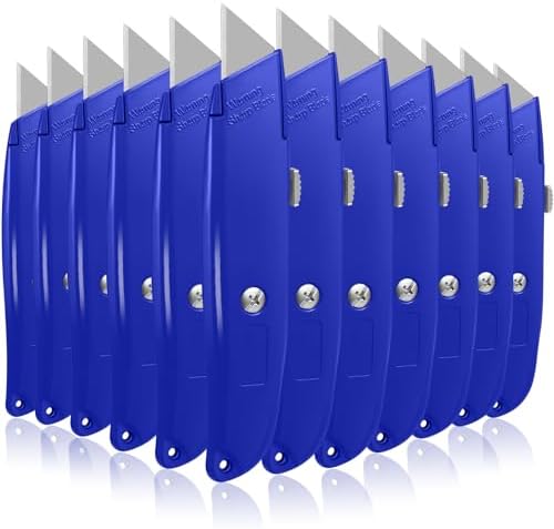 Lasnten 12 Pcs Box Cutter Utility Knife Retractable Bulk