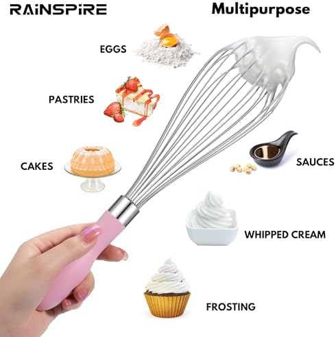 Rainspire Wire Whisk Stainless Steel, Balloon Whisks