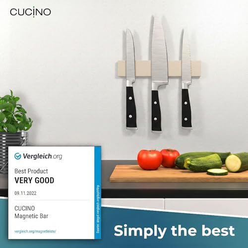 Magnetic Knife Holder for wall, includes self-adhesive tape, extra strong for