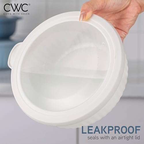 COOK WITH COLOR Prep Bowls with Lids- Wide and Deep Nesting Plastic Small