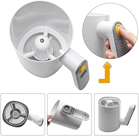 Electric Flour Sifter, Battery Operated Flour Sieve, 4 Cup/1L Baking Tool