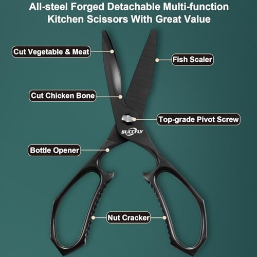 SUCCFLY Heavy Duty Kitchen Scissors