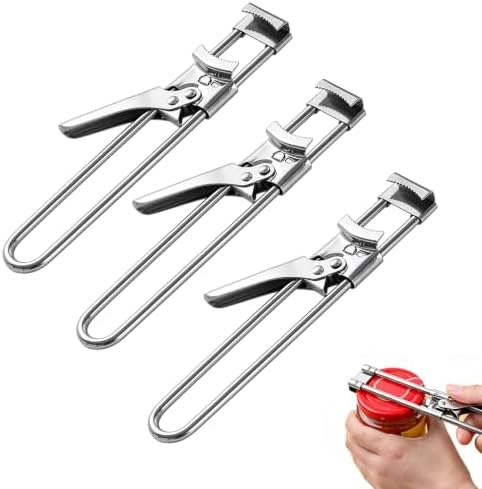 3-Pack Adjustable Multifunctional Stainless Steel Can Opener, Jar Opener