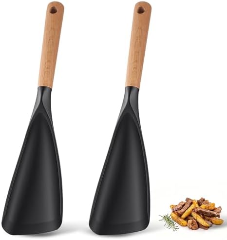 Cooking Spoon for Nonstick Cookwares, Wood Handle Spoon for Stirring