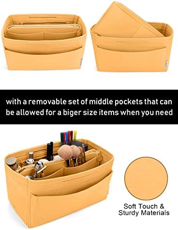LEXSION Felt Purse Organizer Insert, Tote Bag Shaper Dividers