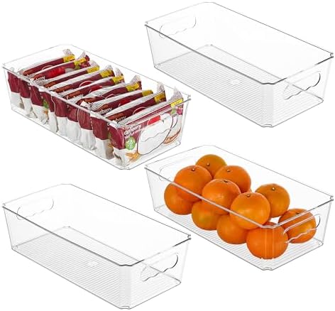 Vtopmart 4pcs Clear Storage Bins