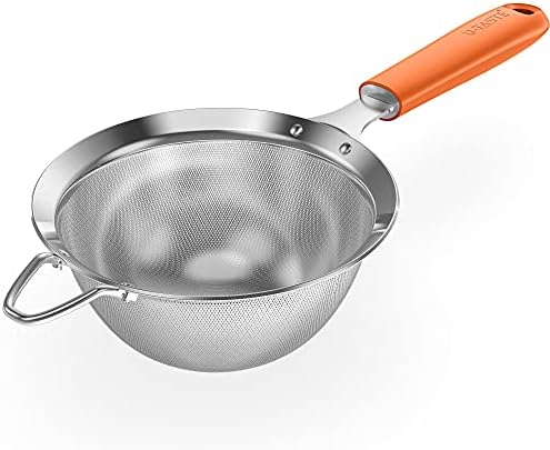 18/8 Stainless Steel Mesh Strainer: U-Taste 5.5 Inch Kitchen Fine Mesh Sieve