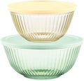 Pyrex Colors Sculpted Tinted Small/Medium Glass Mixing Bowls