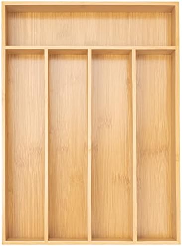 Besilord Silverware Organizer Kitchen Drawer Organizer Utensil Organizer Bamboo