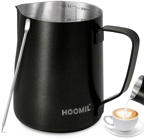 HOOMIL Milk Frothing Pitcher, 304 Stainless Steel